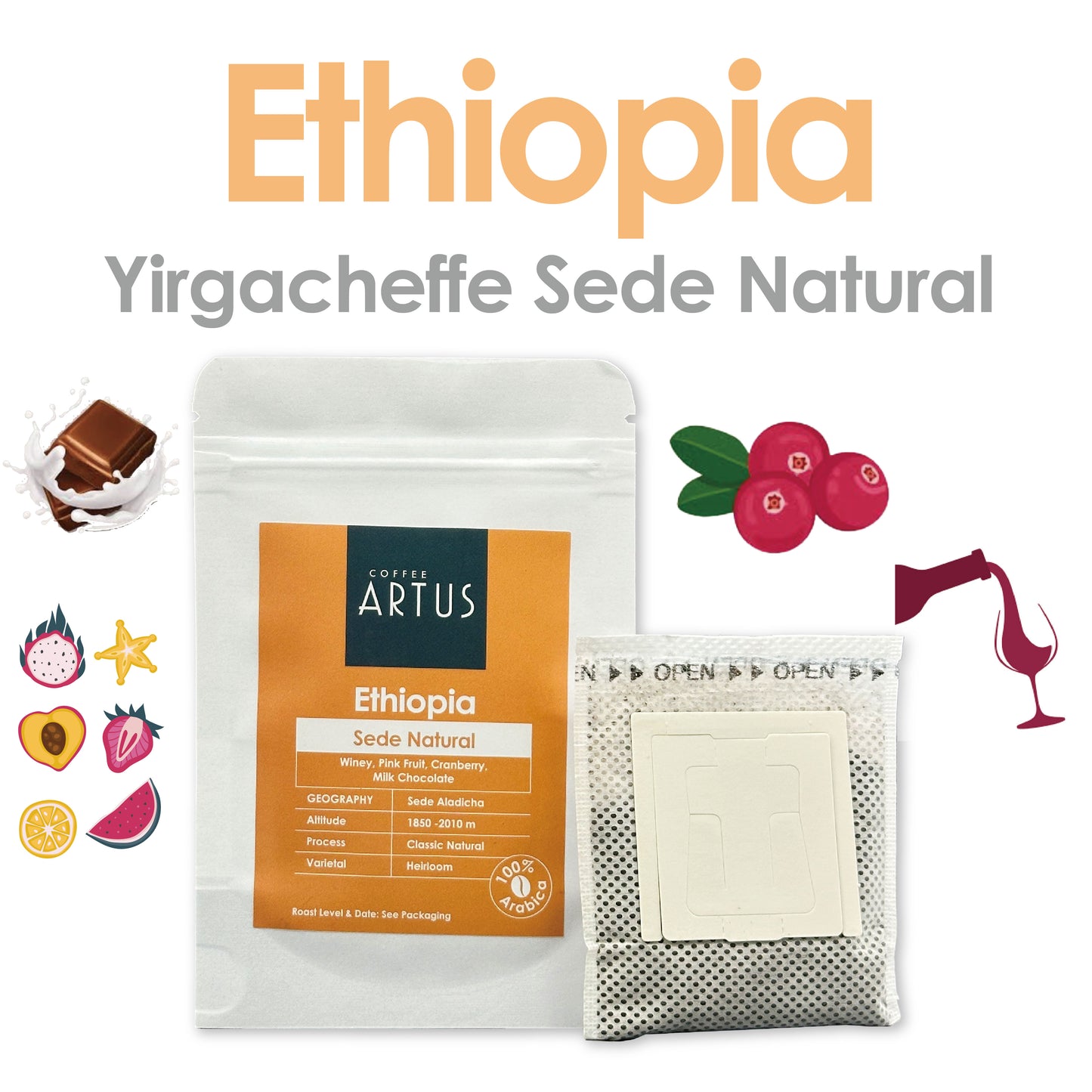 Ethiopia | Yirgacheffe Sede Aladicha | Heirloom | Classic Natural