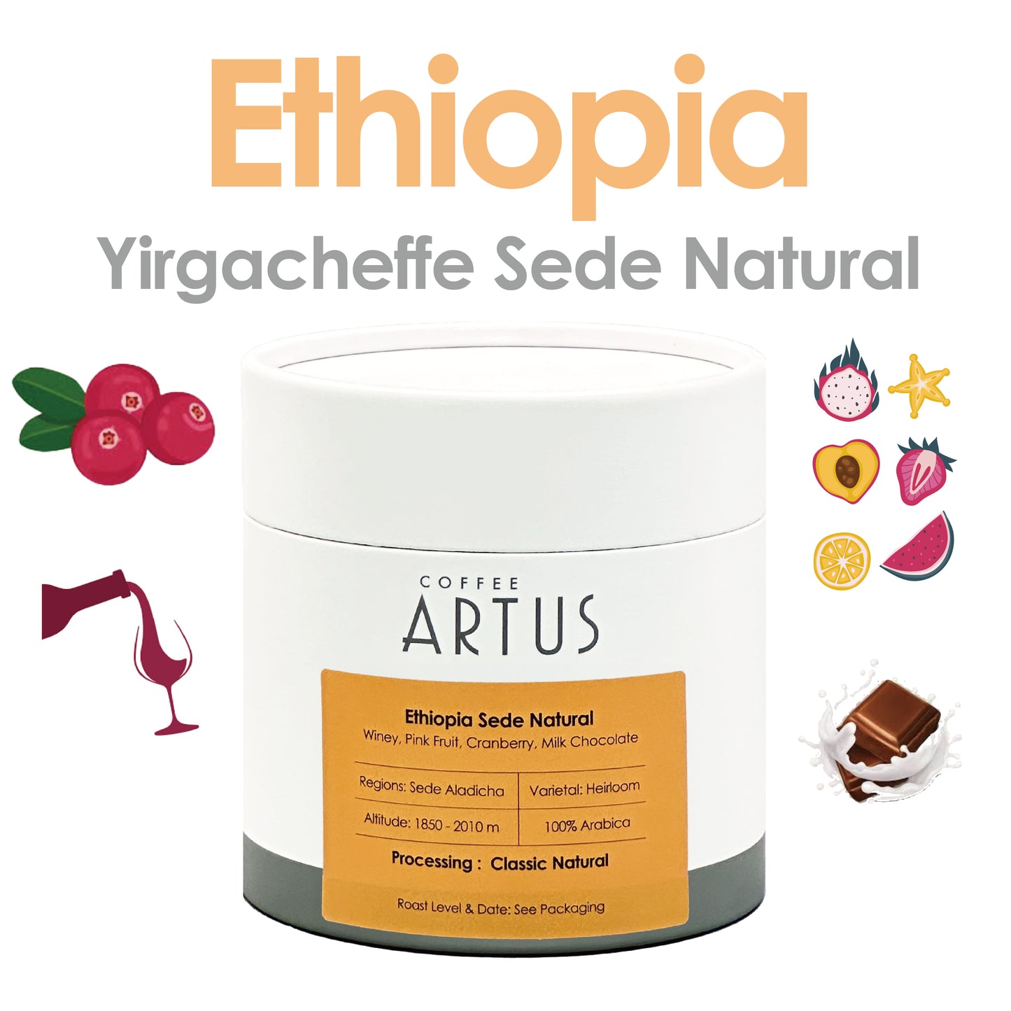 Ethiopia | Yirgacheffe Sede Aladicha | Heirloom | Classic Natural